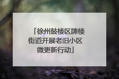 徐州鼓楼区牌楼街道开展老旧小区微更新行动
